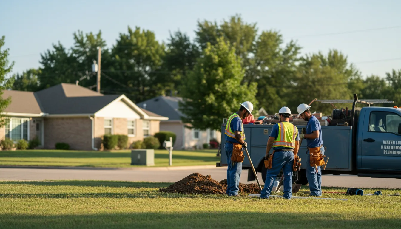 Residential water line and bathroom plumbing service in Wheatland, WY
